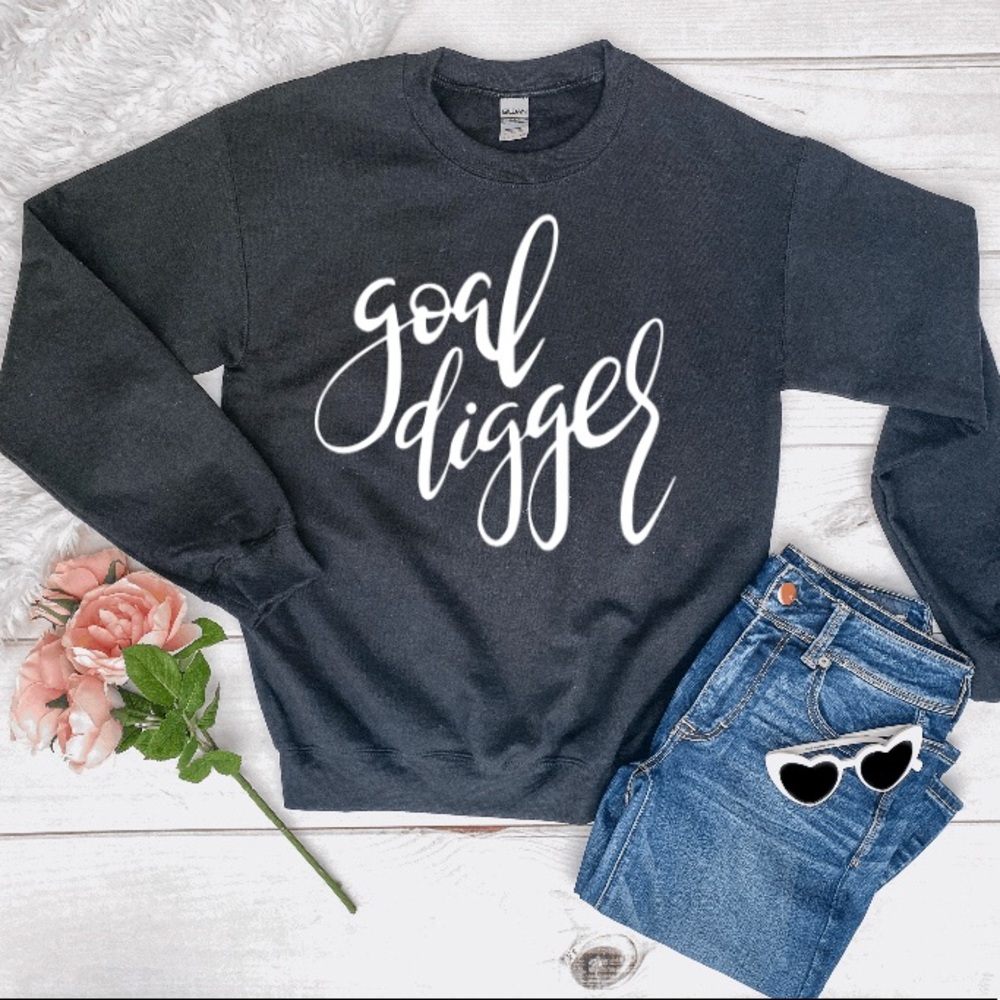 Goal Digger Black Unisex Fleece Sweatshirt
